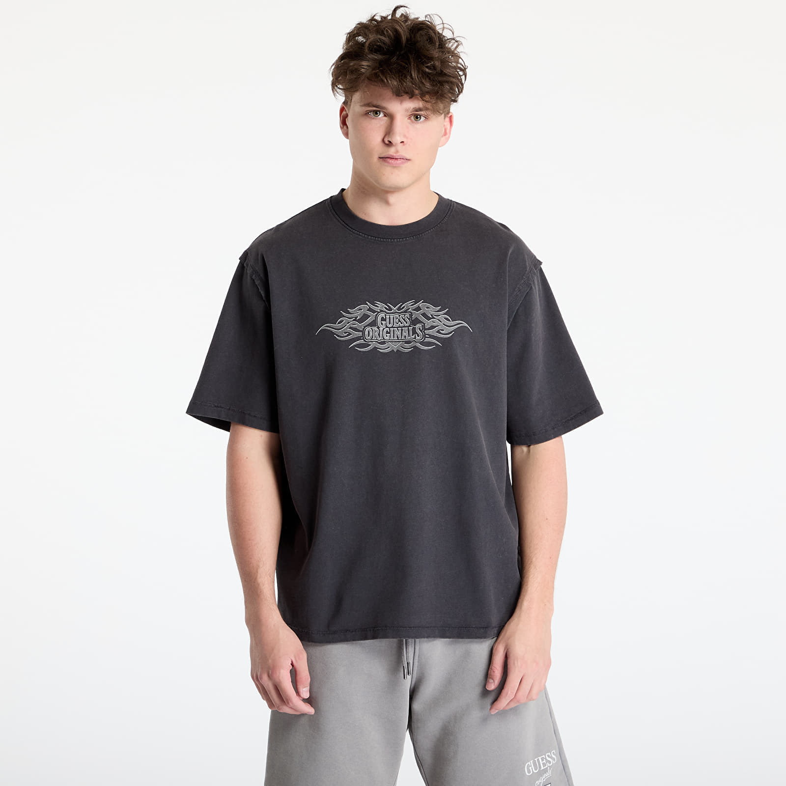 Koszulka GUESS Originals Eco Heavyweight T-Shirt Jet Black A996 XL