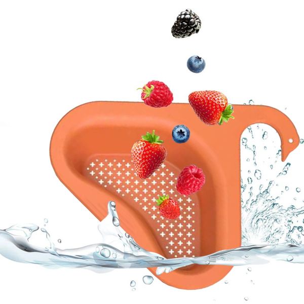 30pcs-lot Kitchen Sink Leftovers Drain Basket Soup Waste Strainer Multifunctional Hanging Fruit & Vegetable Drainer Gadget