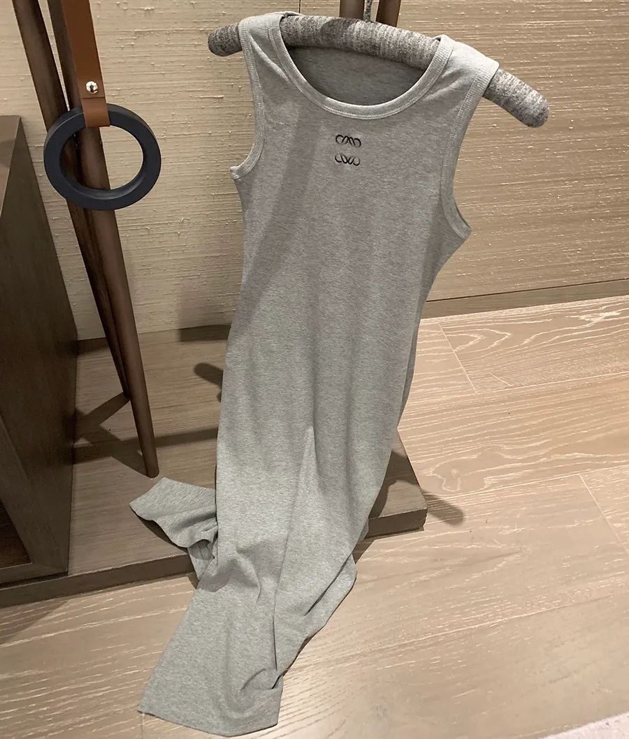 Vestido de Mujer for woman partydress Anagram Tank Top Knit Embroidery Dress womens designer clothing Fashion Long Skirts bodysuit summer dress 72