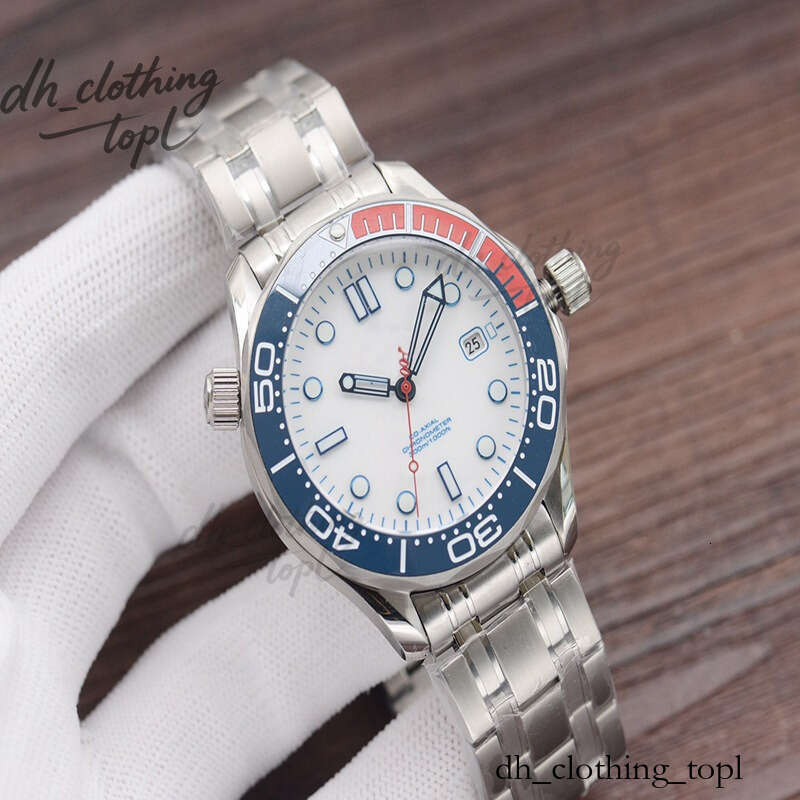 Omage Watches Factory 42Mm Large Dial Automatic Diving Omgwatch Omaga Watch Silver Folding Buckle Sapphire Mirror Glass Waterproof 300M Men&#039;s O