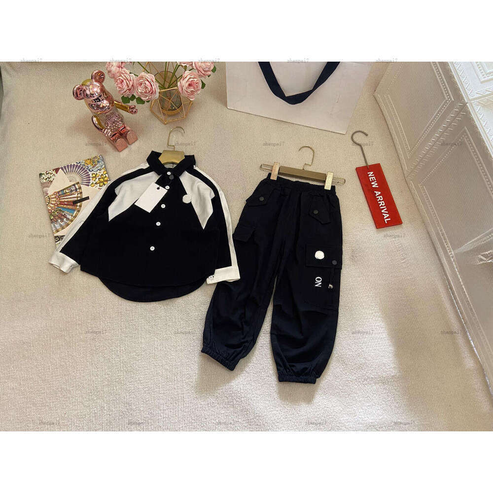 Top boys shirt set autumn baby Tracksuits kids designer clothes Composite design single-breasted shirt and pants A682X19N169