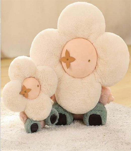 Plush Stuffed Animals Plush Dolls Head Baby Human Body Toy Stuffed Cute Flower Pillow Children Figure Doll for Kids Girls Birthday Gift 2211