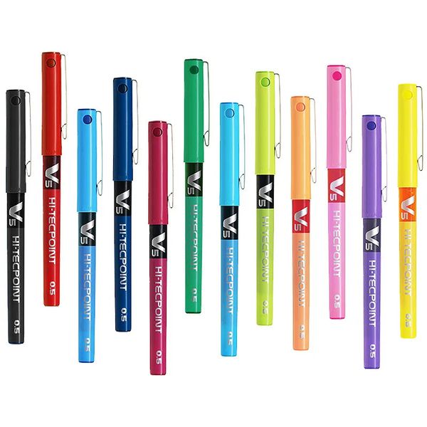 Gel Pens Japan PILOT BX-V5 0.5mm V7 0.7mm Straight Pen Large Capacity Color Ink Gel Pen Cute Stationary School Supplies 231122