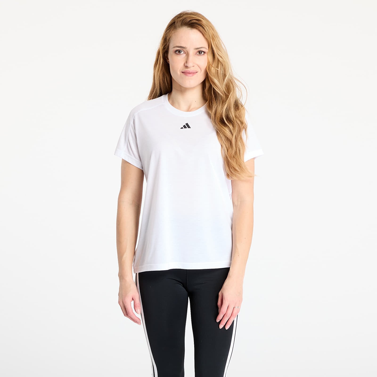 Koszulka adidas AEROREADY Train Essentials Minimal Branding Crewneck T-Shirt White- Crystal White- Crystal White XS