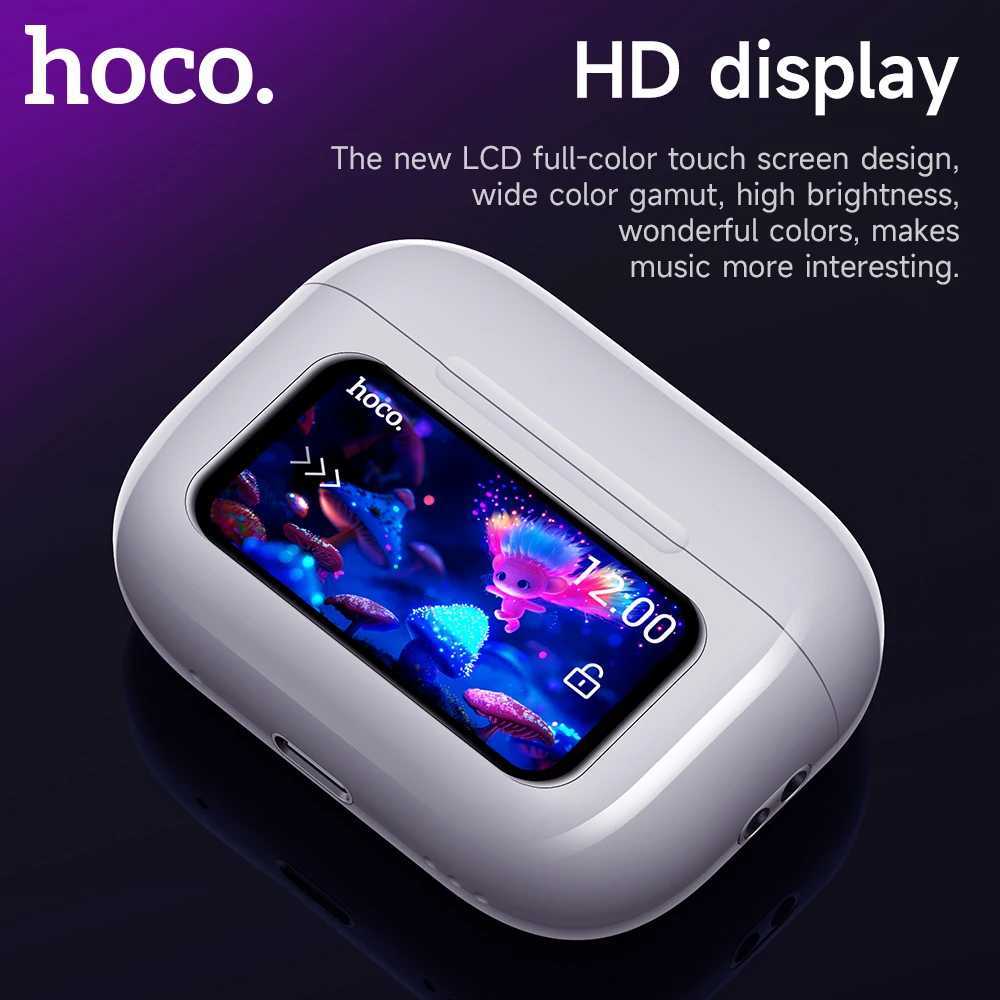 HOCO EW72 Wirelss 5.4 ANC Noise Reduction Earphone With LED Fl Touch Smart Sn Charging Box Music Sports Earbuds Z241218