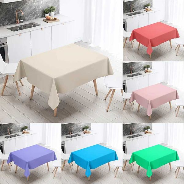 Tala de mesa simples coloração sólida impressa na mesa retangular à prova d'água e à prova de óleo Banquet Kitchen Z241119