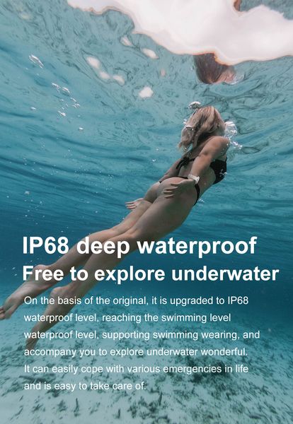 Luxury Touch Screen Waterproof Woman Smart Watch Fitness Bracelet Women Digital Watches Ip68 Lady Smartwatch Girls Kids Sport Wristwatch Hea