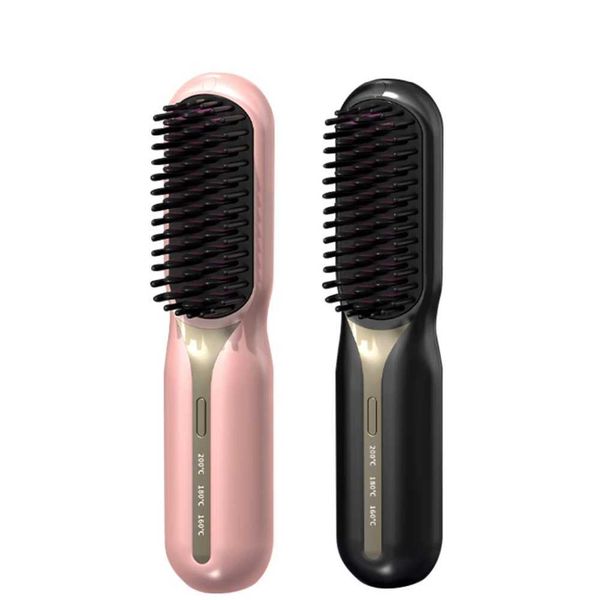 Wireless Hair Straightener Professional Quick Heated Electric Comb Personal Care Multifunctional Hairstyle Brush Salon HairXJ241016