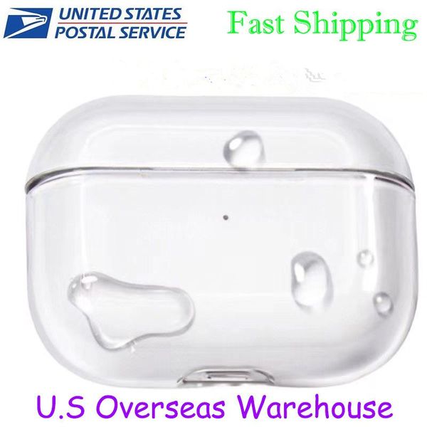 USA Stock For Apple Airpods Pro 2 2nd Generation pros Headphone Accessories Solid TPU Silicone Protective Earphone Cover Wireless Charging S