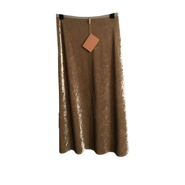 Party Velvet Skirts Luxury Elegant Charm Skirt Female High Waist Dresses Trendy Diamond Waist Dress Personality Long Skirt Clothing