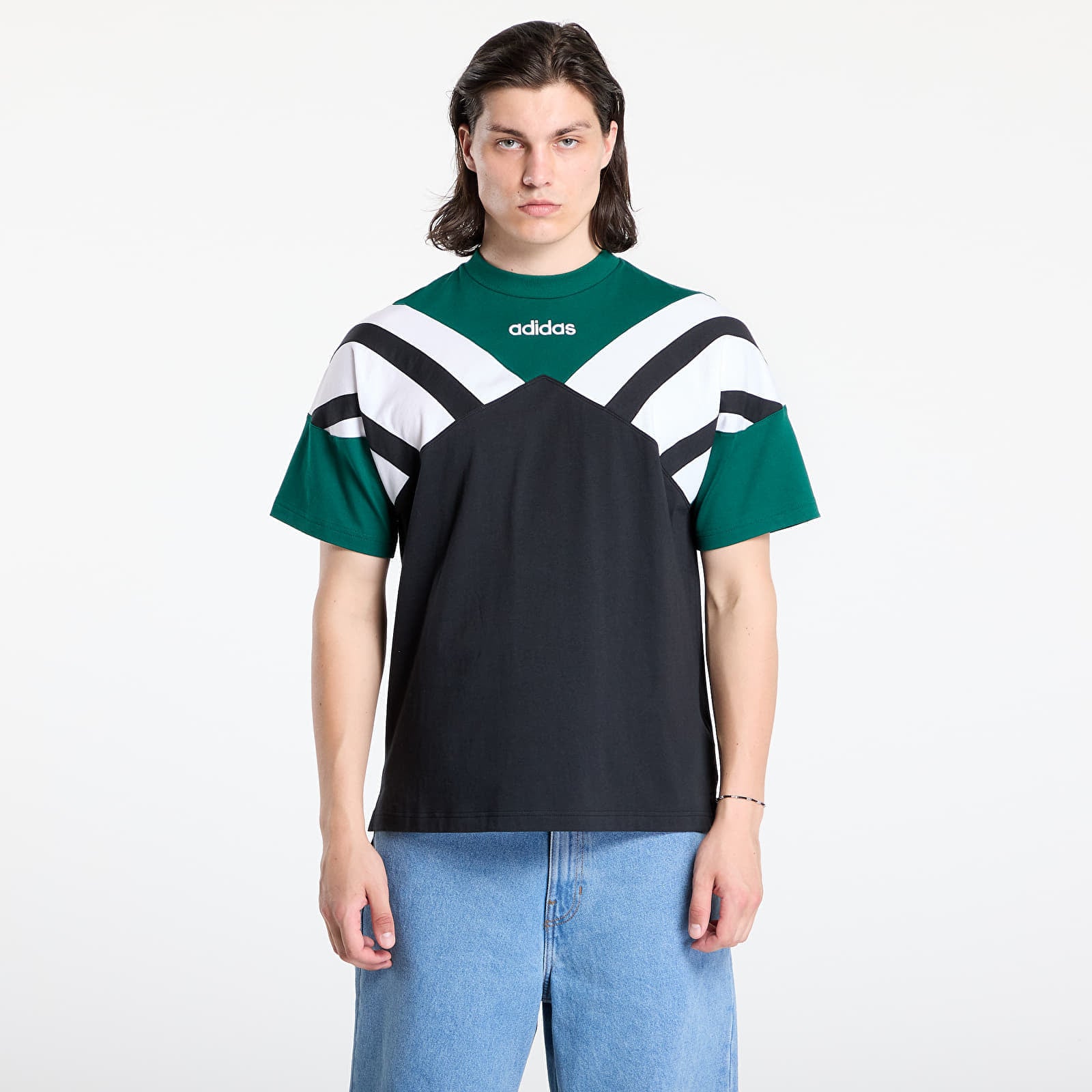 Koszulka adidas Archive Cutline T-Shirt Black- Collegiate Green M