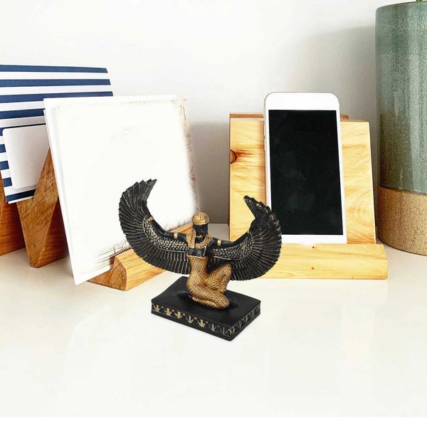 Decorative Objects Figurines Egyptian Statue Desktop Goddess Adorn Crafts Ornaments Household Egyptian Statue Office Resin Female God Figuri