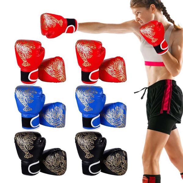 Protective Gear Boxing Gloves Breathable Sanda Boxing Gloves PU Leather Professional Boxing Gloves Fighting Taekwondo Mitts for Training San