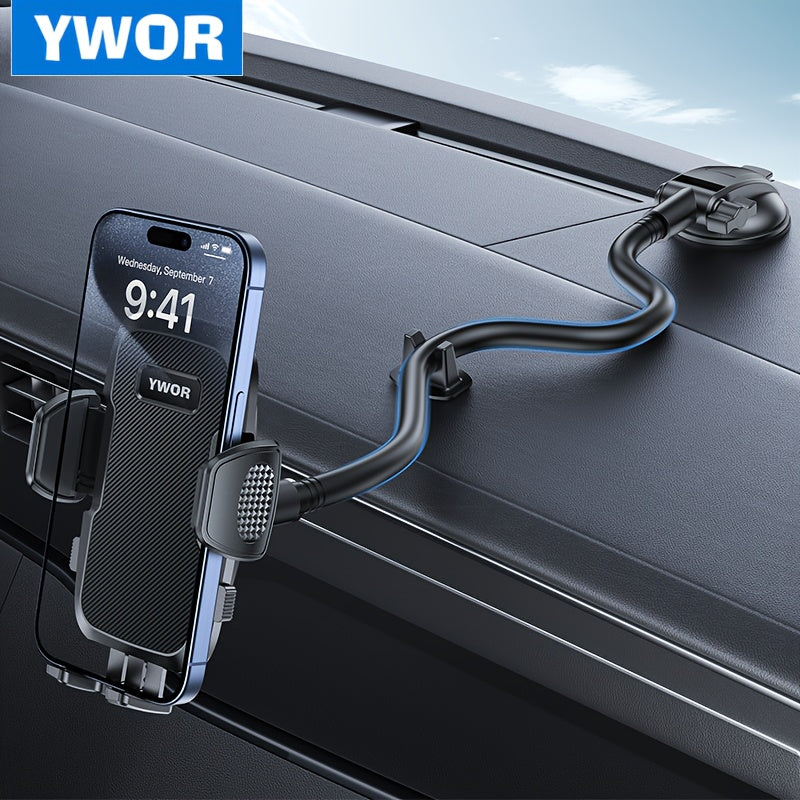 TEMU Ywor Phone Holders For Your Car [anti-shake ] Cell Phone Car Mount Long Arm Dashboard Cradle Automotive Accessories Car Phone Holder Fit For