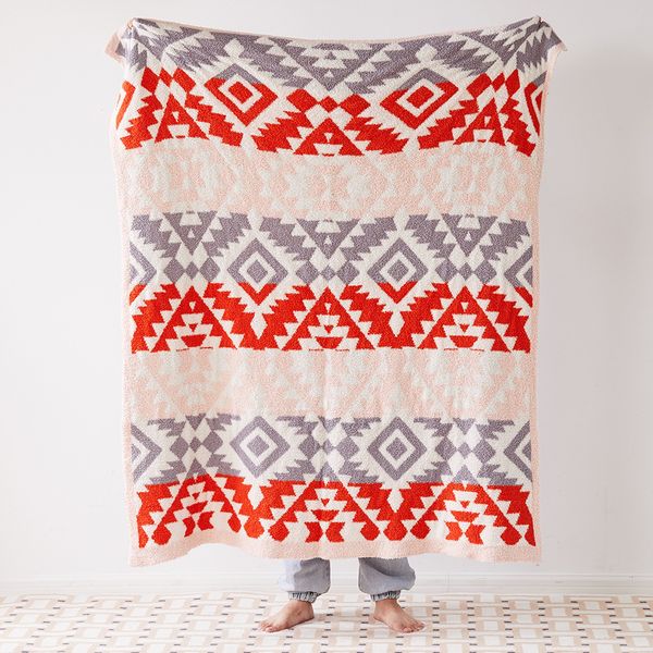 Blankets Bohemian Aztec Black On Cream Mixed Motifs Blanket Flannel Decoration Super Warm Throw for Bed Couch Plush Thin Quilt 221203