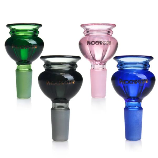 Thick Glass Bowl 14mm 18mm Male Joint mixed color Funnel Bowls Smoking Piece Tool For Tobacco Bong Oil Dab Rig Burning Water Pipe ZZ