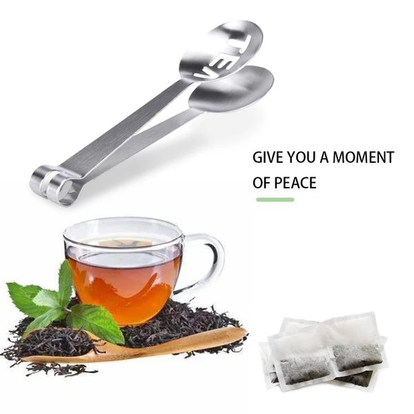1pc Tea Tools Clip Stainless Steel Thickened Lemon Tweezer Ice Sugar Barbecue Clip Home Kitchen Gadget Teaware Accessories