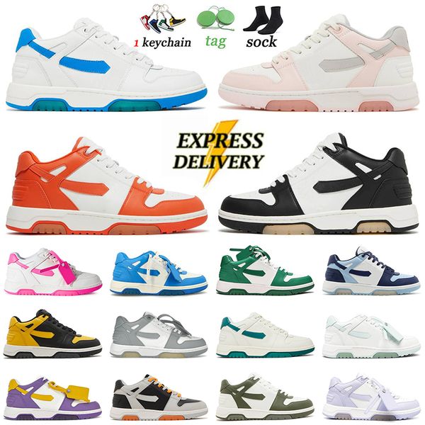 Authentic Out Of Office Sneakers Designer off Casual Shoes whitesneakers Blue Pink Light Grey Orange Pink Luxury whitedesigner Mens Women Tr