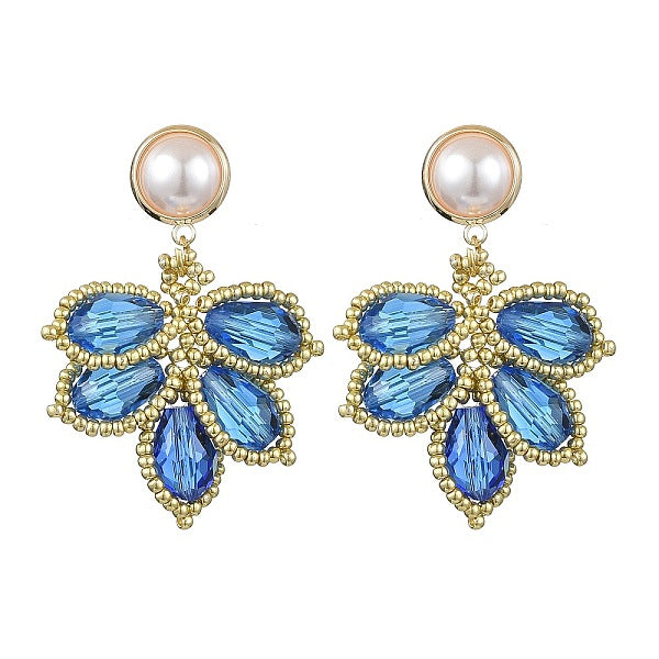 Boucles d'oreilles à clous de graines faites à la main