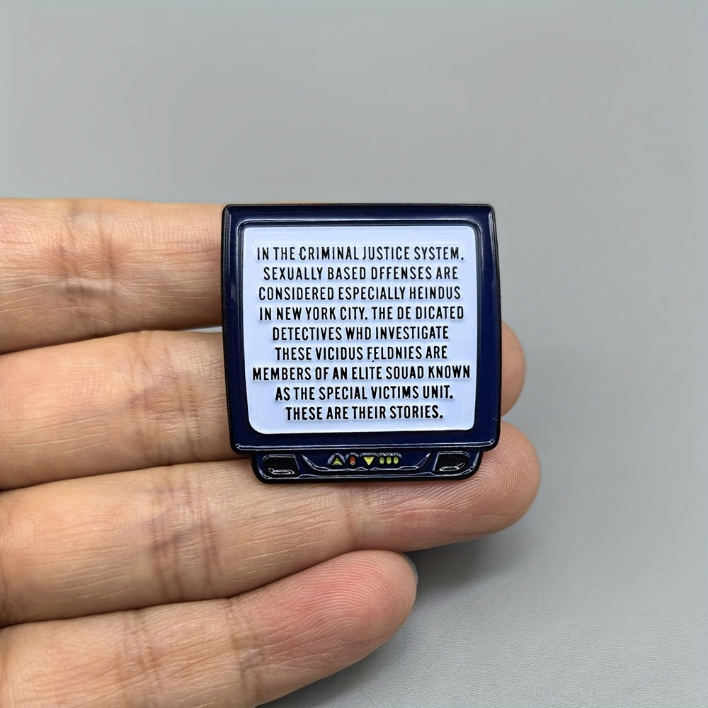 TEMU Vintage Retro Enamel Pin - Retro Metal Brooch With "tv" Design, Hats, Jackets, Backpacks - Unique Gift For , Retro Enamel Pin