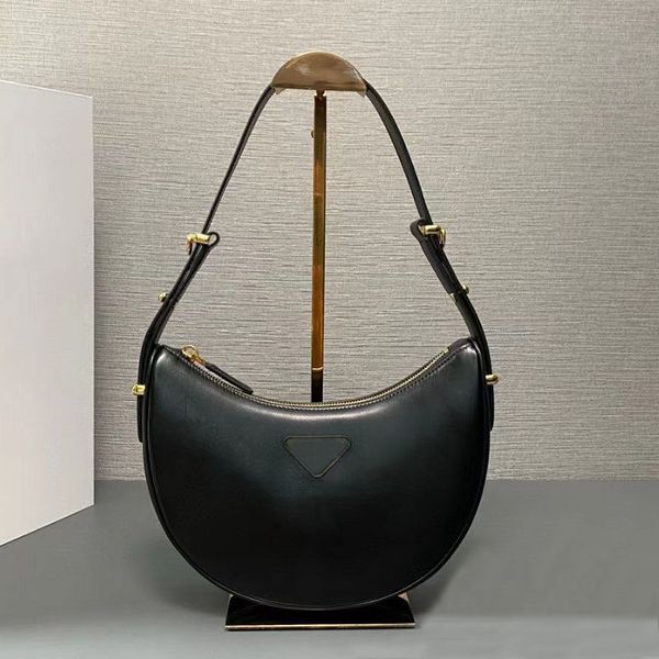 Female Crossbody Handbag Women Designer Bag High Quality Genuine Leather Single Shoulder Fashion Zipper Purse for Womens Half Moon Tote Bags