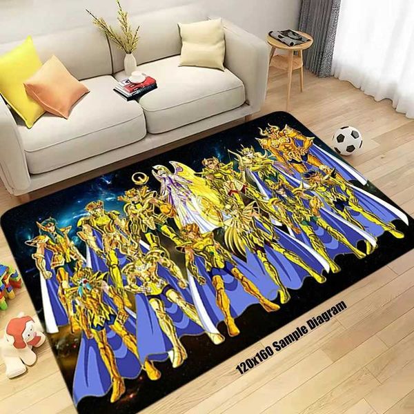Baby Room Carpet Saint Seiya Foot Carpet Entrance Door Kawaii Kitchen Carpet Floor Mat Non slip Mat Home Decor Hallway Carpet W241211