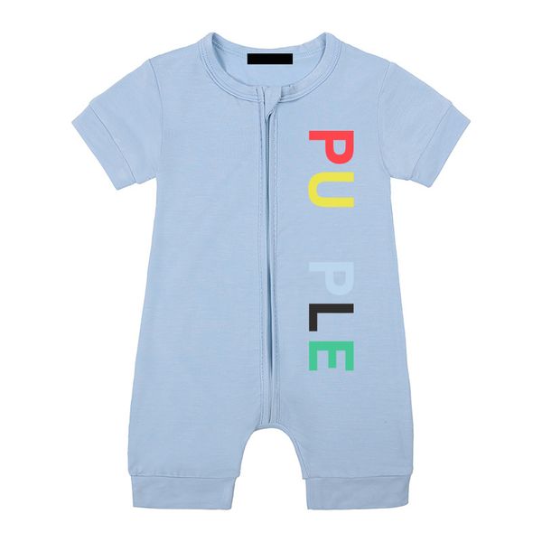 Rompers Summer Outfits Designer Kids Jumpsuits Luxury Kids Rompers Fashion Baby Kids Clothing Casual Zipper Bodysuits Children Boys Girls Hi