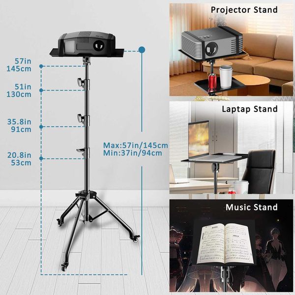 Tripods Projector tripod adjustable height 23 to 63 inches Standing Outdoor Computer Desk Stand for Studio