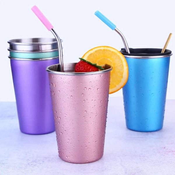 Stainless Steel Coffee 18oz 304 Bear Reusable Tumbler Outdoor Camping Travel Mug Drinking Juice Tea Beer Cups