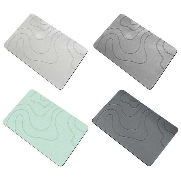 Bath MatSuper Absorbent Diatomite Floor Mat Antislip Stone Surface Fast Drying Bathroom Rug Easy to Clean Door MatM240816