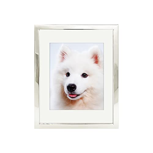 DECANIT 11x14 Picture Frames without Mat & 8x10 Picture Frames with Mat Silver Metal Photo Frames For Wall Decoration-Best Gifts For Family Silver 11x