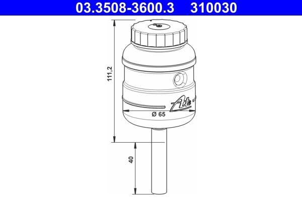 Expansion Tank, brake fluid ATE 03.3508-3600.3