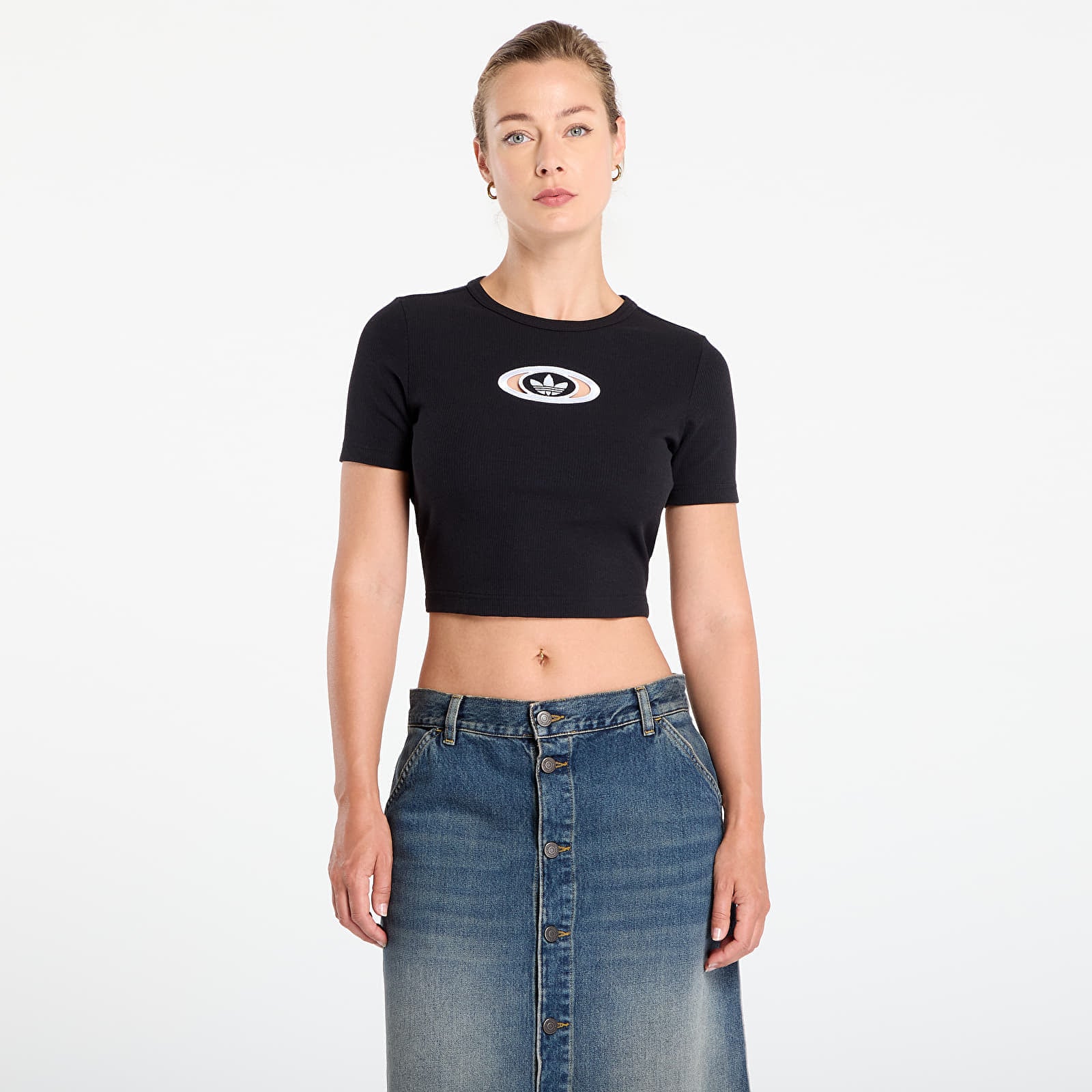 Koszulka adidas Originals Campus 2000 Back Cut Out Rib T-Shirt Black S