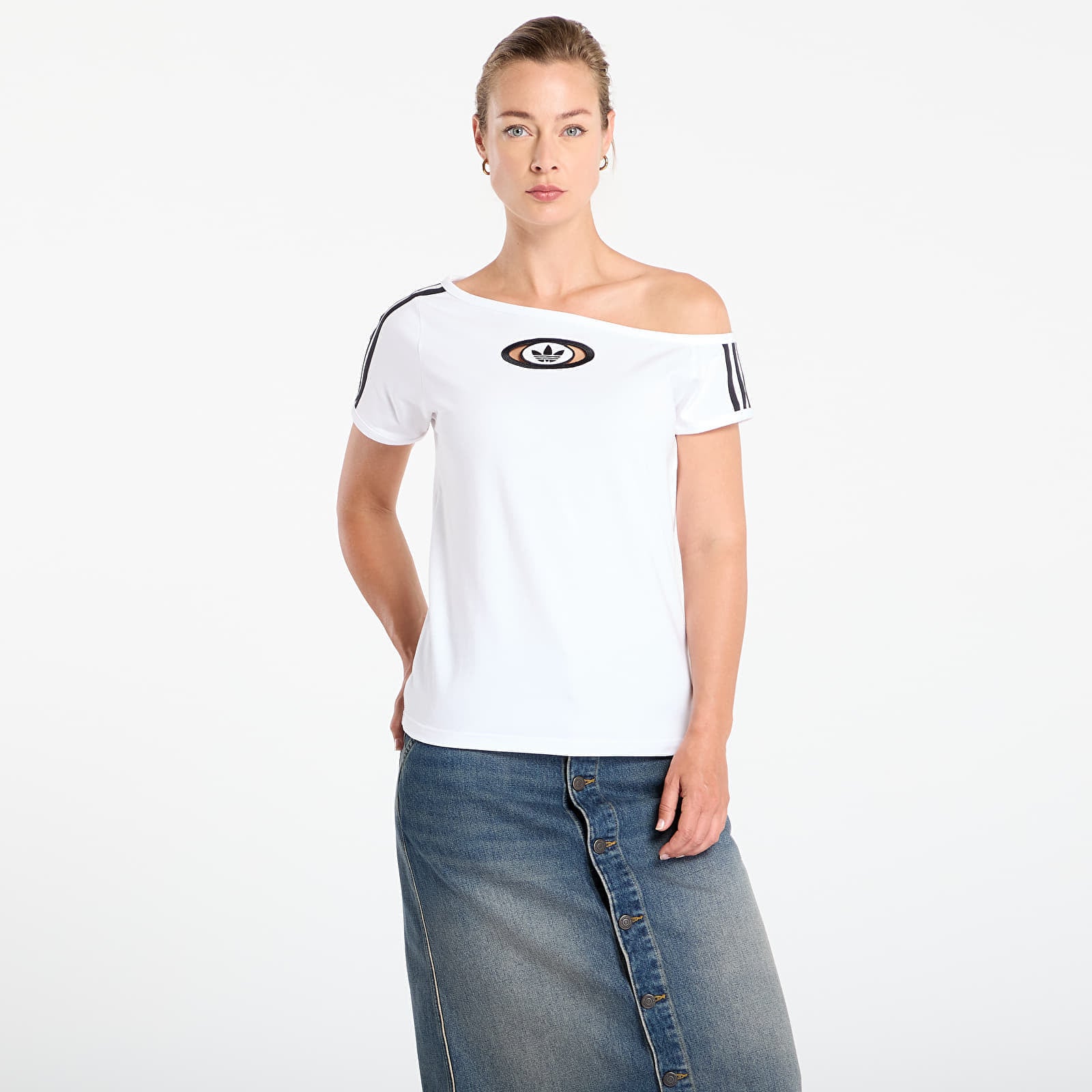 Koszulka adidas Originals Campus 2000 Off Shoulder T-Shirt White S