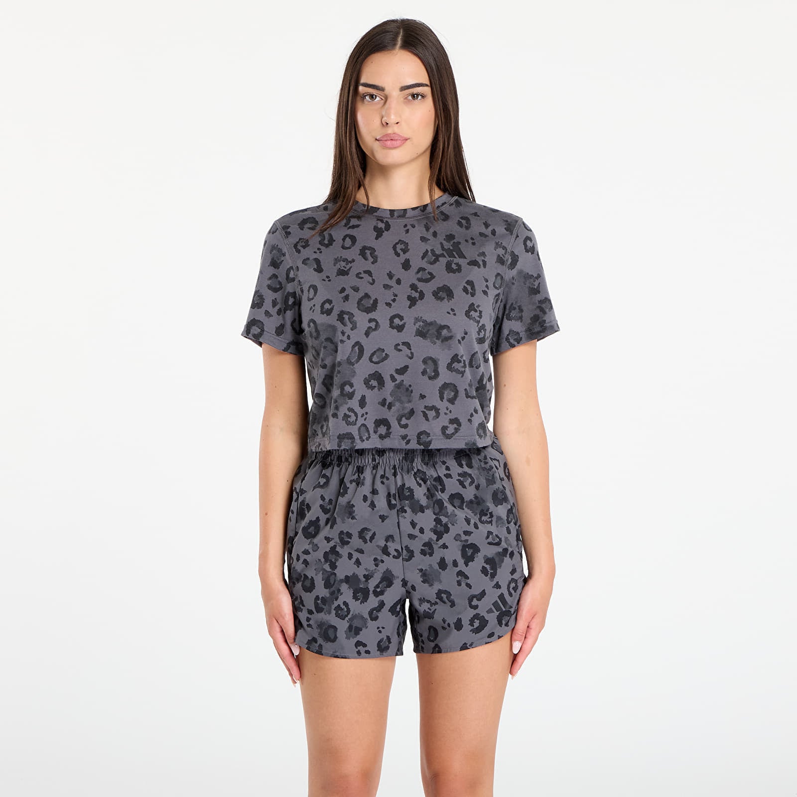 Koszulka adidas We T-Shirt Aop Grey Five- Print L