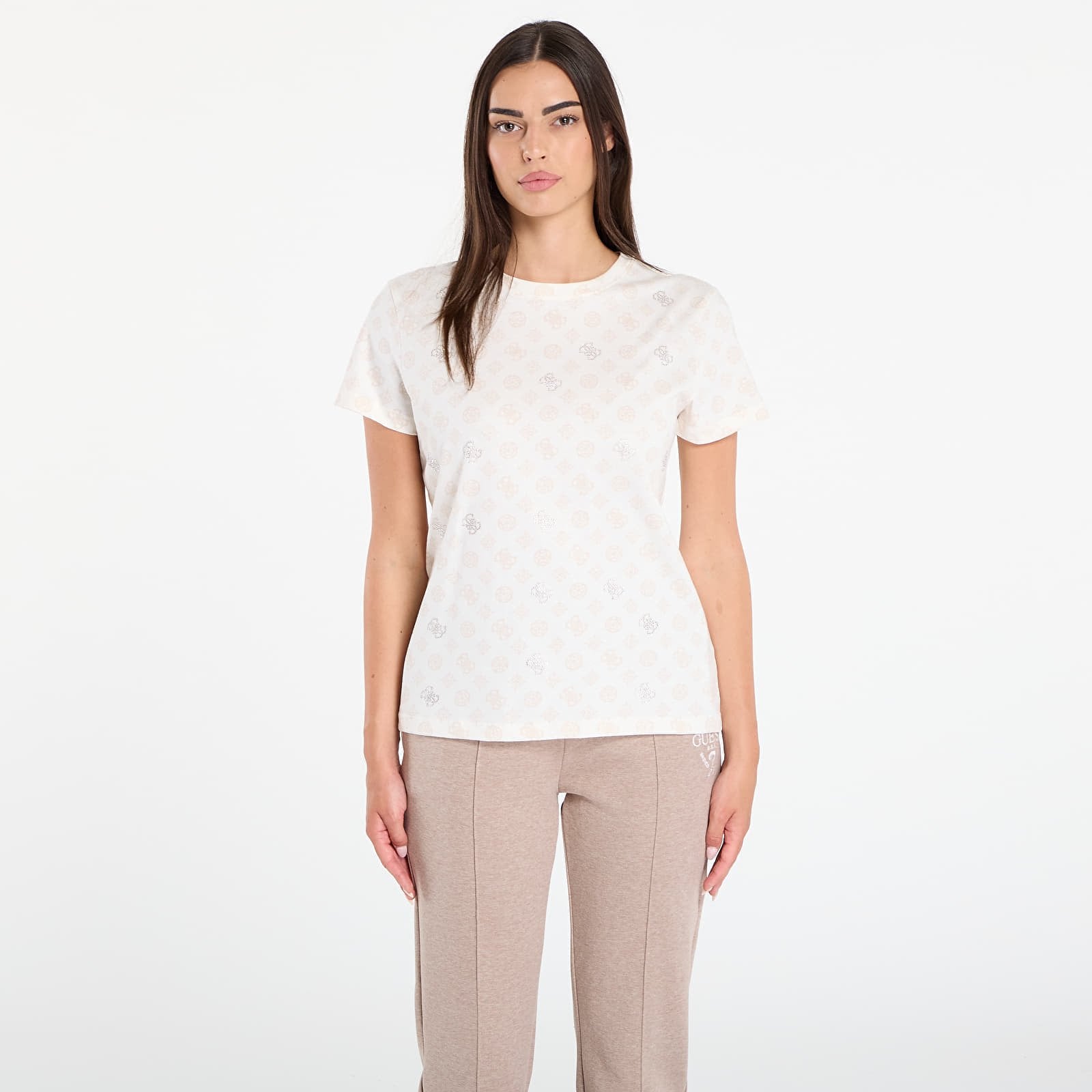 Koszulka GUESS Gloria Peony Ss T-Shirt Beige M