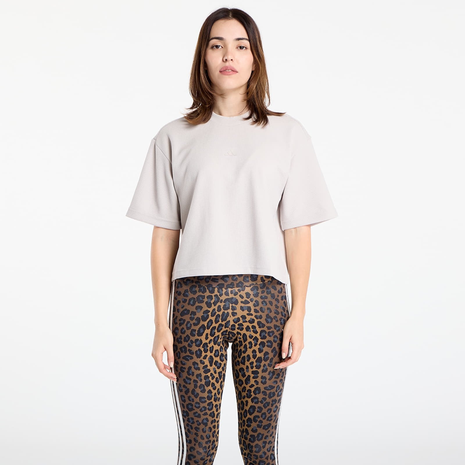 Koszulka adidas Yoga Motion Waffle T-Shirt Wonder Alumina L