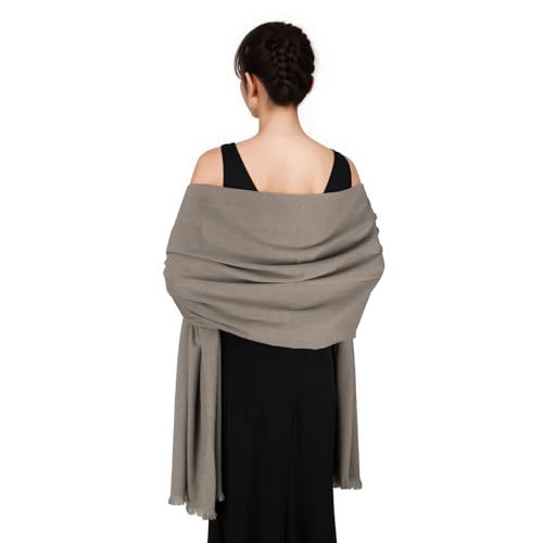 SWAT PANY Pashmina shawls and wraps for Evening Dresses Scarf for Women Winter Shawl Wraps for Women Weedings Khaki