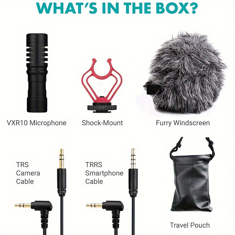 TEMU Wireless Dslr Camera Recording Microphone Compatible With And Cameras Integrated , High Efficiency Noise Reduction Suitable For Video Recording