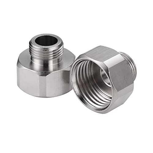 WOWOW Brass Water Hose Adapter, G 1-2 Female to 3-8 Male Brass Reducer Adapter for Faucet Plumbing Water Hose, Water Pipe Adapter Brass Pipe Fittings