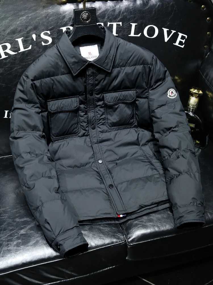 Casual Fashionable Lightweight Mens Down Jacket Simple Collar 90 White Down Outerwear Trendy Brand New Winter Coat W250722