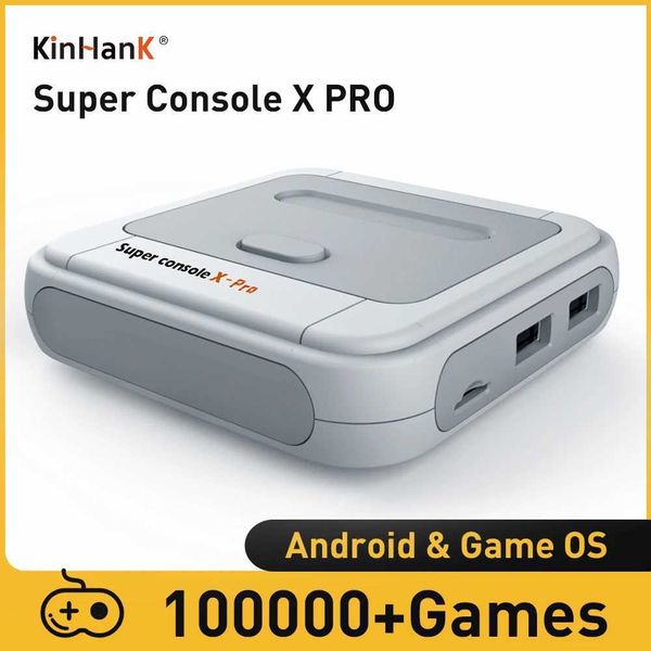 Jogadores de jogos portáteis KinHank Super Console X Pro Retro Game Console suporta 70 emuladores 117000 videogames dcmamenaomi com tabuleir