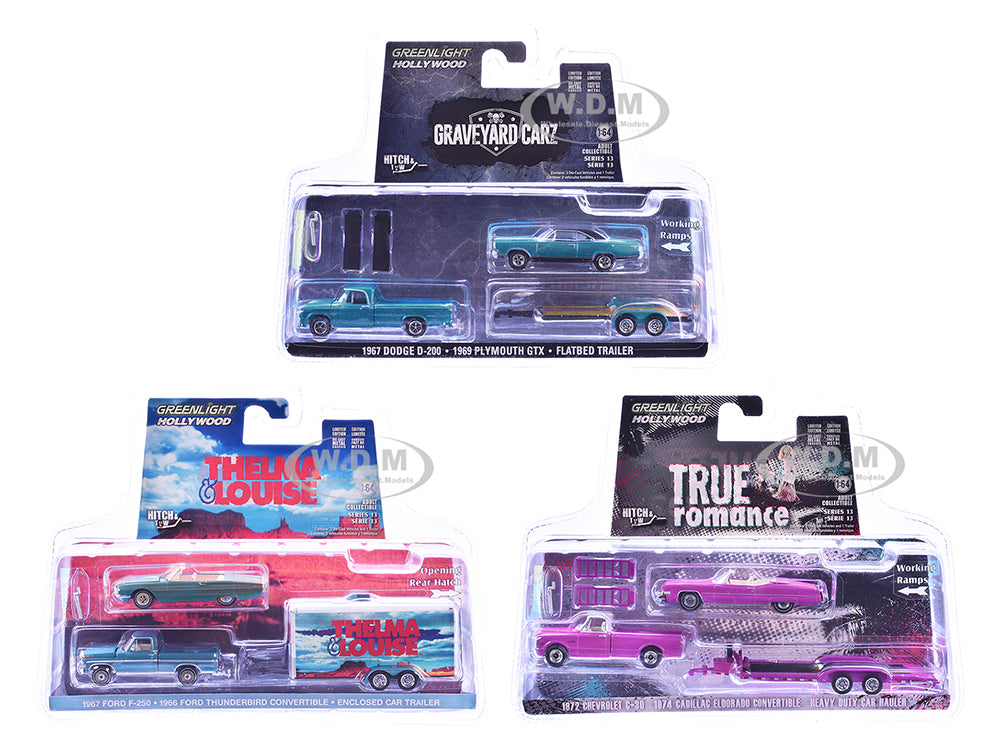 "Hollywood Hitch &amp; Tow" Series 13 Set of 3 pieces 164 Diecast Model Cars by Greenlight