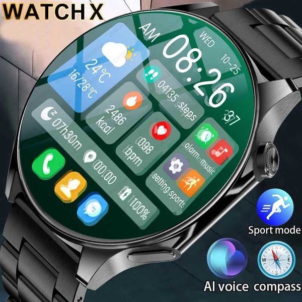 High Quality New smartwatch suitable for Watch X 466 * 466 high-definition screen heart rate mens watch BT call NFC smartwatch O241213