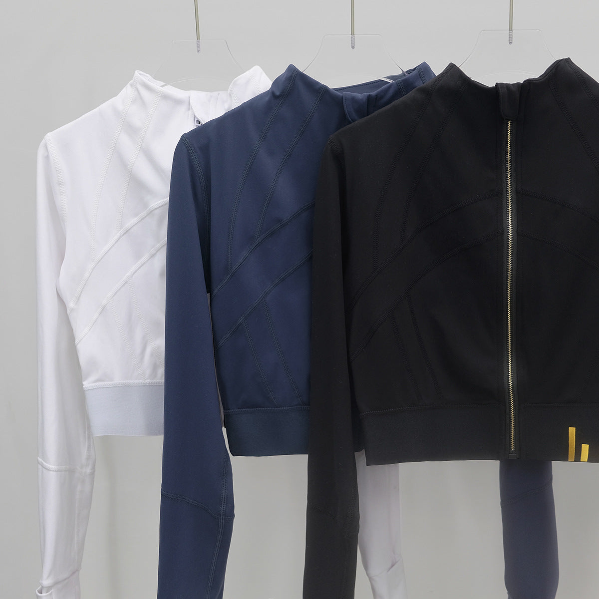 Lemonwomen-1442 Yoga Short Jackets Workout Sport Coat Fitness Jacket Sports Quick Dry Activewear Top Solid Zip Up Sweatshirt Sportwear