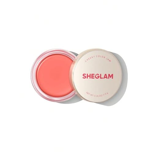 SHEGLAM Cheeky Color Jam-Carnation Dreams 6 Shades Multi-Use Cream Blush Lip Cream Matte Highly Pigmented Natural Blush Powder Face Makeup-Carnation D