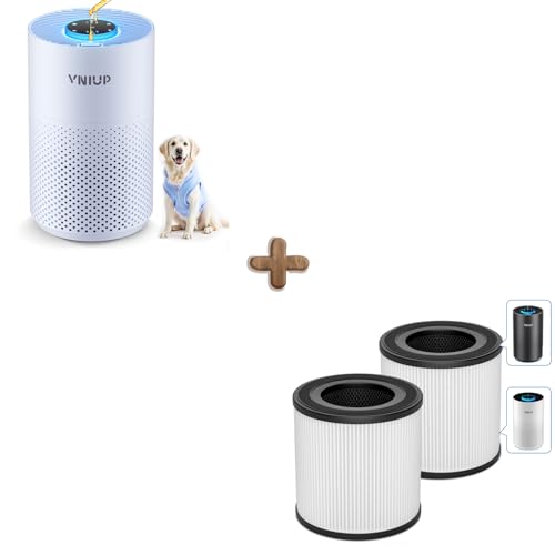 Blue Air Purifier+2 Pack ZQA 4000C Replacement Filter, with Sleep Mode& Light Mode Air Cleaner for Pet Dander Odor Dust Smoke