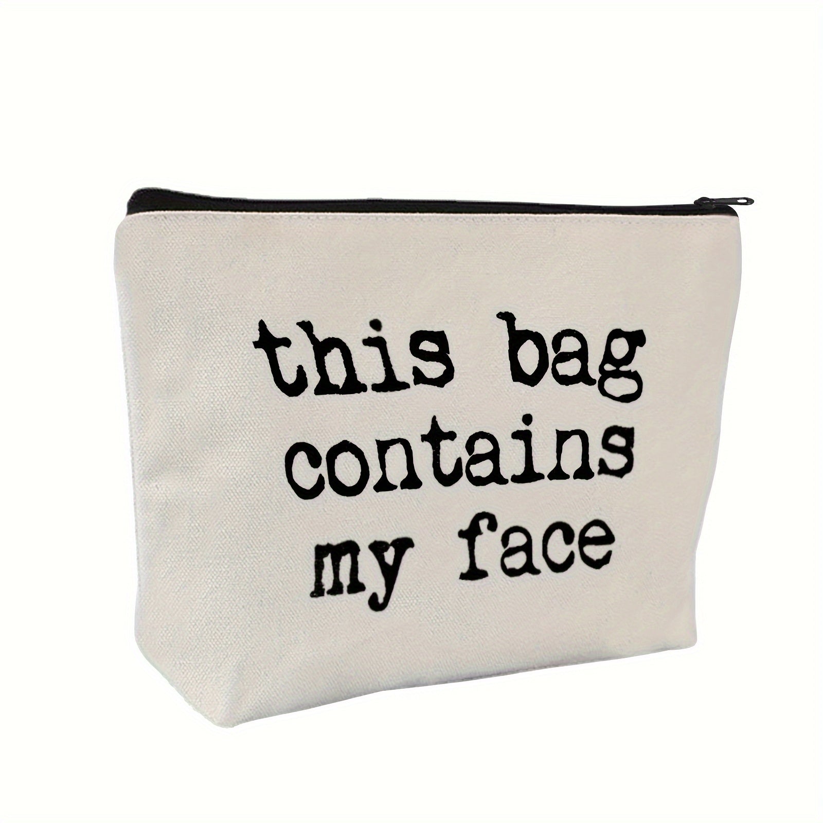 TEMU Funny Face Makeup Bag: This Bag Contains My Face - Unique Cosmetic Case For Women - Gift For Her