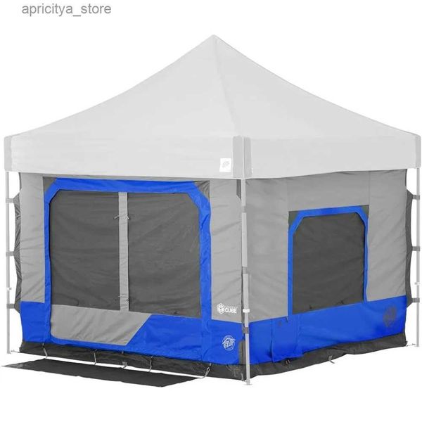 Tents and Shelters E-Z UP Camping Cube 6.4 Converting 10 Straight Leg Canopy into Camping Tent Royal Blue (Excluding Canopy-Shelter) Large24