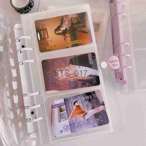 Notepads Notes A6 Transparent Binder Notebook Cover Kpop Photo Organizer Diary Agenda Planner Bullet Cover School Stationery x0715